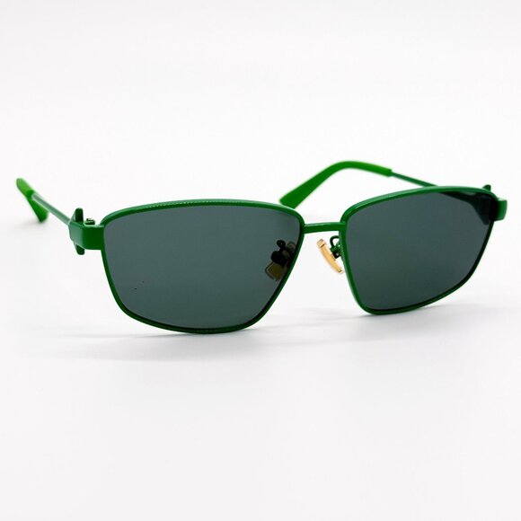 NEW BOTTEGA VENETA SUNGLASSES BV1185S 004 AVIATOR GREEN WOMEN EYEWEAR - Picture 6 of 10